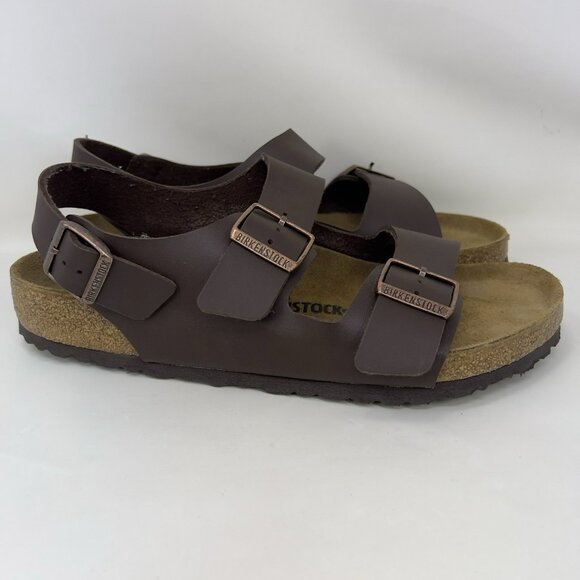 Birkenstock Milano Brown Birko-flor Sandals Brown Men’s Size 10 / EUR Size 43 - Picture 1 of 7